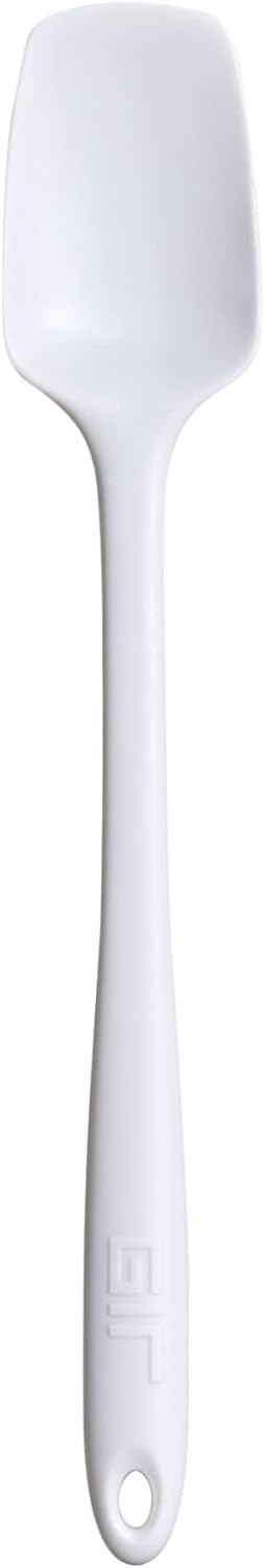GIR: Get It Right Silicone Spoonula Spatula - 11-Inch Skinny Studio White - Heat-Resistant & Nonstick Silicone Kitchen Utensils - Serving & Scraping