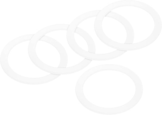 MECCANIXITY Gasket Seal Coffee Maker White Silicone Ring Replacement 42x55x2.2mm for 2-Cup Aluminium Coffee Pot, Pack of 5