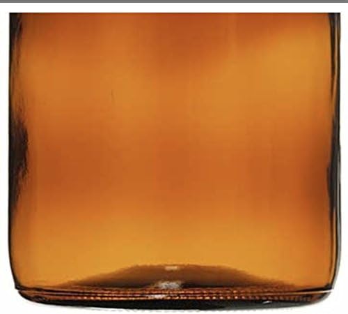 Sally's Organics 32oz Amber Glass Bottles - 2 Pack with USA-Made Tight Seal Lids - Quart-Sized Brown Glass Growlers for Beer, Kombucha, and Juice Storage