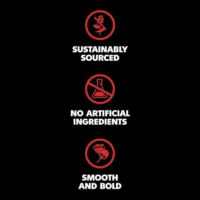 Death Wish Coffee, Organic and Fair Trade, Light Roast Coffee Pods (50 Count)