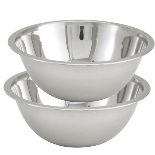 Tiger Chef Heavy Duty Mixing Bowl 1 1/2 Quart All-purpose Mixing Bowls for Home and Commercial Use - Best Prep Bowls for cake mixtures, dough’s, salads, pastas, dressings Stainless Steel - 2 Pack