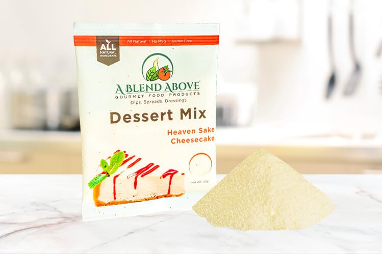 A Blend Above Heaven Sake Cheesecake Mix - No-Bake Dessert, All Natural, Vegan, Gluten Free, No MSG - Instant Dessert Mix, Fruit Dip, Bagel Topping, Frosting, Cheesecake Filling - Makes 16 Oz (Pack of 3)