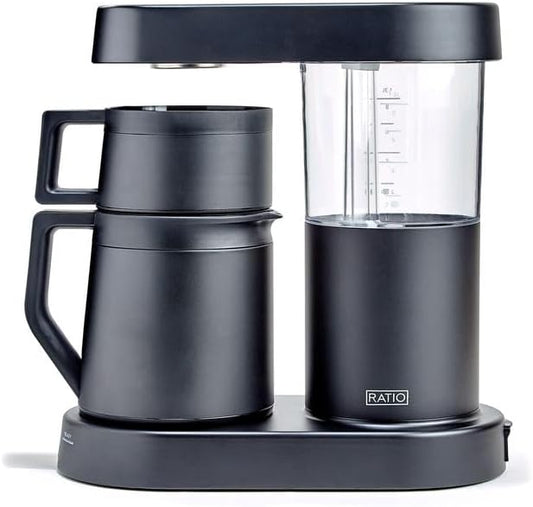 Ratio Six Series 2 Coffee Machine - Automatic Drip Coffee Maker - 1.25L/40oz - Brews 2-8 Cups - Matte Black