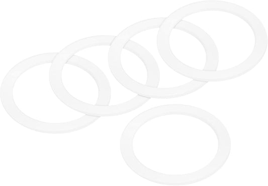 MECCANIXITY Gasket Seal Coffee Maker White Silicone Ring Replacement 55x72x2.5mm for 6-Cup Aluminium Coffee Pot, Pack of 5