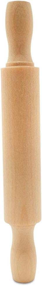 Wooden Mini Rolling Pin, 5 Inches Long, Pack of 50, Great for in The Kitchen, Play-doh, Crafting and Imaginative Play, by Woodpeckers