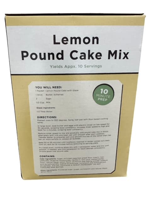 A Blend Above Lemon Pound Cake Mix, Zesty Sunshine:, Easy to Bake, 10 Minute Prep, 10 Servings, Delicious Lemon Drissle, Moist and Rich Pound Cake, 0 Grams of Fat