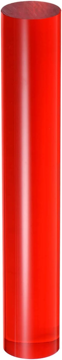 HARFINGTON Acrylic Clay Roller 6 Inch x 1 Inch Solid Non-Stick Plastic Round Tube Roller Polymer Clay Rod Fondant Rolling Pin for Shaping, Sculpting, Modeling DIY Crafts, Red
