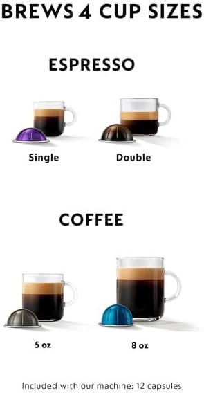 Nespresso Vertuo Plus Coffee and Espresso Maker By De'Longhi, Ink Black