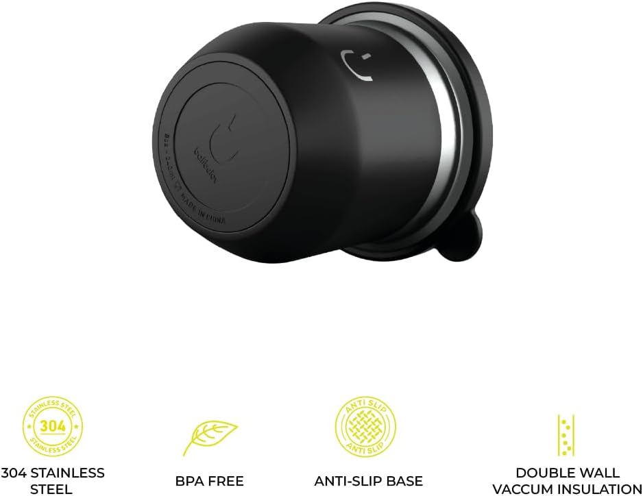 BALIBETOV Yerba Mate Cup – Vacuum Insulated Stainless Steel Gourd with Silicone Cover & Non-Slip Base – Includes 2 Bombillas & Cleaning Brush – Unique Design, Easy to Clean