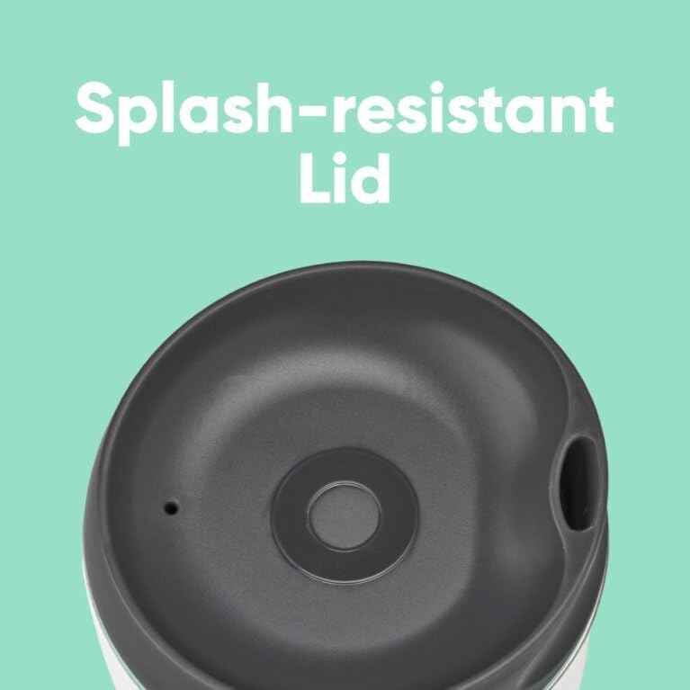 Owala SmoothSip Insulated Stainless Steel Coffee Tumbler, Reusable Iced Coffee Cup, Hot Coffee Travel Mug, Perfect for Cappuccino, BPA Free, 10 oz, Gray (Cloudscape)