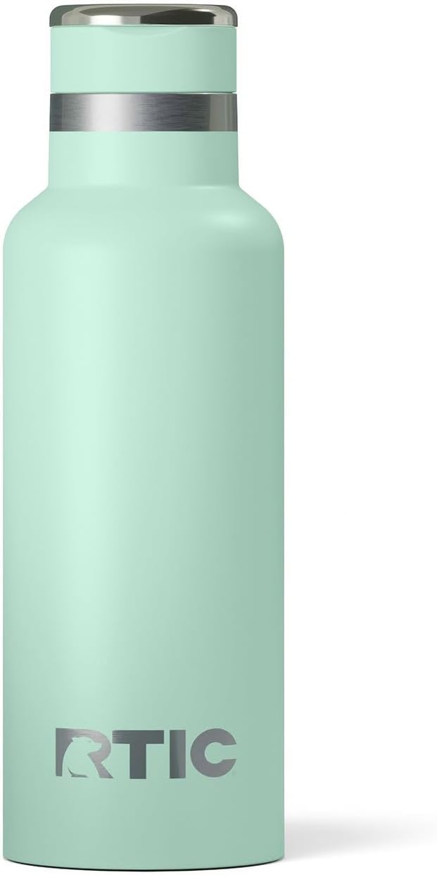 RTIC 16oz Journey Bottle Metal Stainless Steel Vacuum Insulated, BPA Free, Reusable, for Water, Hot and Cold Drinks, Travel, Sports, Camping, Fresh Mint