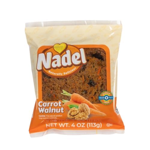 Nadel - NATURALLY DELICIOUS CARROT CAKE Slices, 16 Pack, Sweet Breads & Cakes Back to School lunch snack, breakfast bar