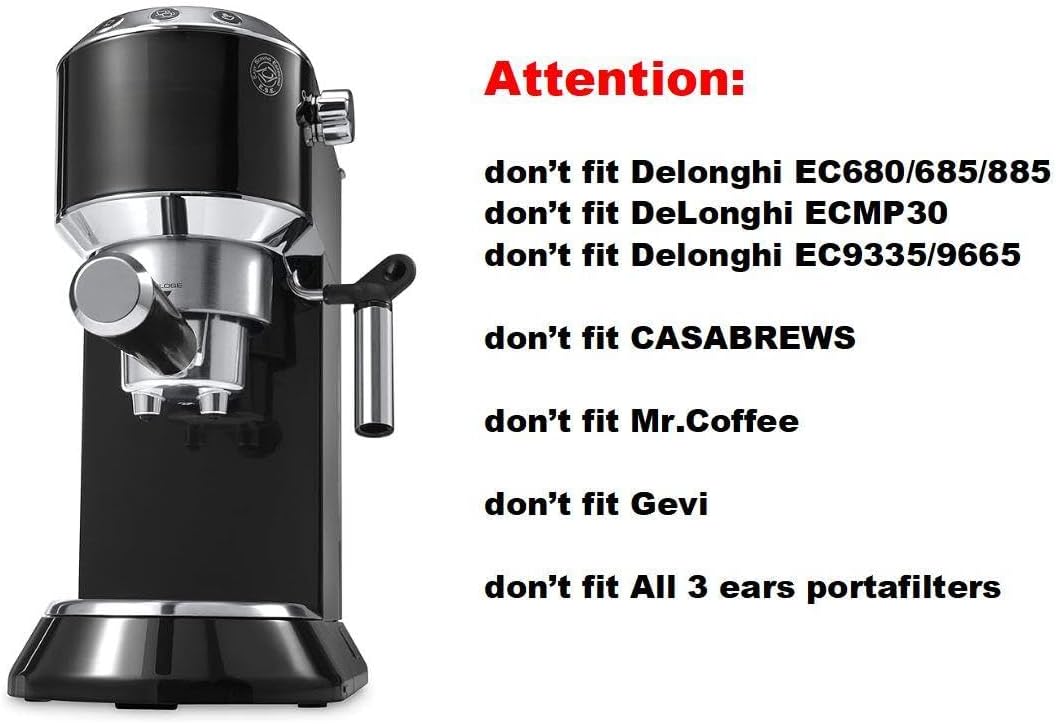 51mm bottomless portafilter 2 ears for Delonghi ECP3120 3220 3420 3620 33.21 35.31 36.31/BCO420 430 432/EC152 155 156 200 221 235 260 330 702