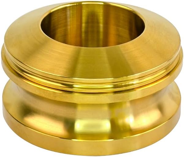 Coffee Tamper for Moka Pot, 304 Stainless Steel Espresso Coffee Tamper, Espresso Dosing Funnel Compatible with Aluminum Espresso stovetop Moka Pot (Gold)