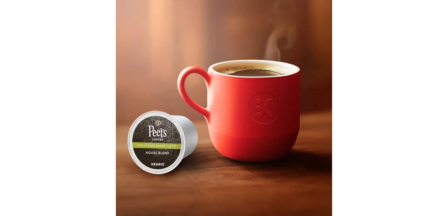 Peet's Coffee & Tea Coffee Decaf House Blend K-Cup Portion Pack for Keurig K-Cup Brewers, 88 Count