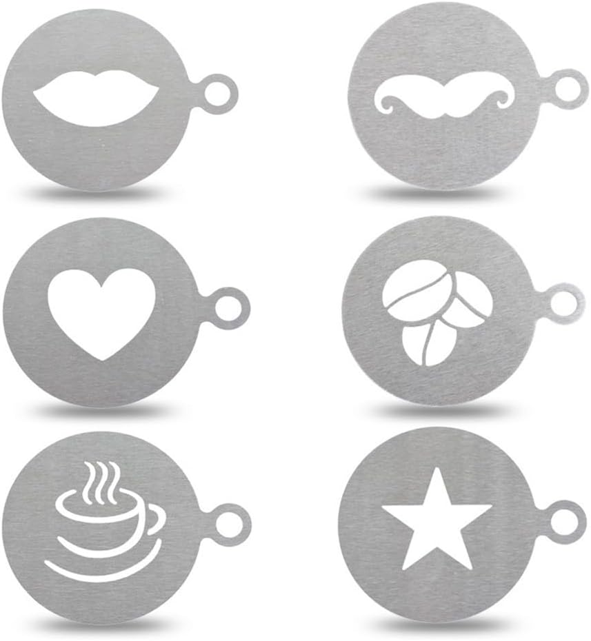 Hemoton Cookie Stencils,Coffee Decorating Stencil,Coffee Decoration Mold Tool, Stencils Latte Art,Cake Baking Templates, Art Templates Mold Tool for Cake Cappuccino