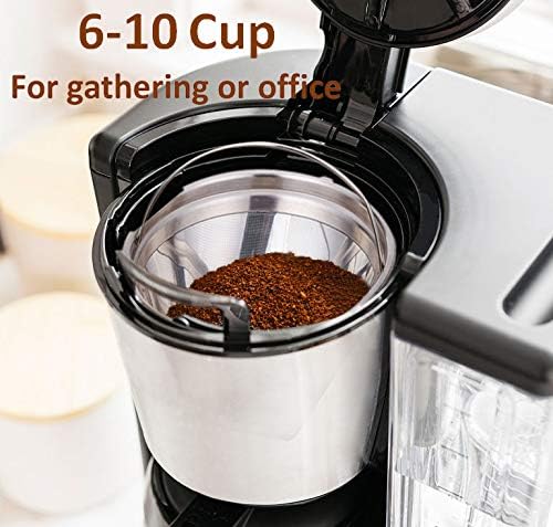Reusable #4 Cone Shape Coffee Filter Permanent 6-10 Cup Stainless Steel Coffee Filter for Cuisinart Maker Ninja Coffee Bar Brewer -BPA Free