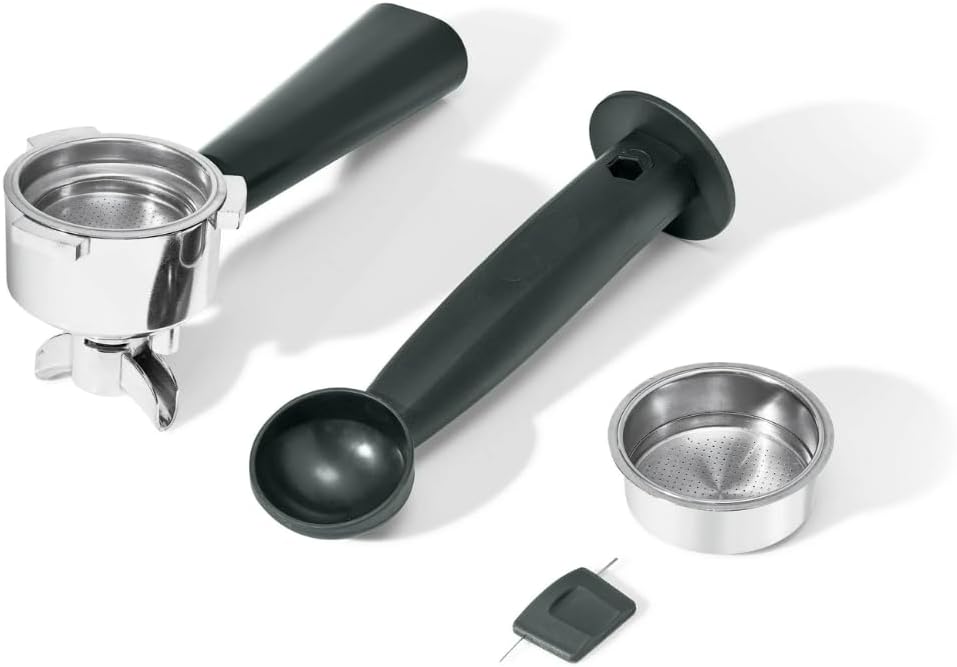 Beautiful Slim Espresso Maker by Drew Barrymore – 20‑Bar Pressure, Dual‑Spout 52 mm Portafilter, 50 oz Removable Tank, 2‑in‑1 Steam Wand & Touch Controls (Porcini Taupe)