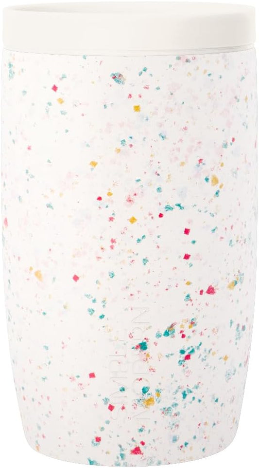 Simple Modern Travel Coffee Mug Tumbler with 360° Lid | Ceramic-Lined Insulated Stainless Steel Cold Brew Iced Coffee Cup | Gifts for Women Men Her Him | Voyager Signature | 12oz | Cream Terrazzo