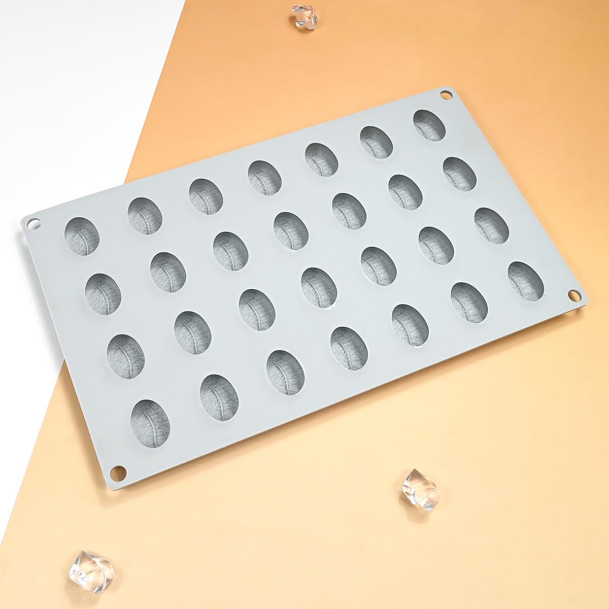 mostsom Bakeware Coffee Bean Shape Silicone Mold for Cake Mousse Dessert Chocoalte Non-Stick Soap Mould (K_ Coffee Bean)