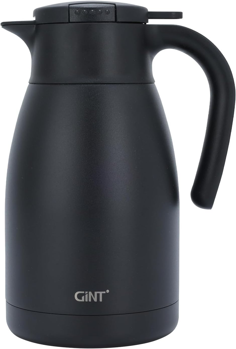 GiNT 51Oz Stainless Steel Thermal Coffee Carafe with Lid/Double Walled Vacuum Thermal Carafe / 12 Hour Heat Retention (Black, 1.5L)
