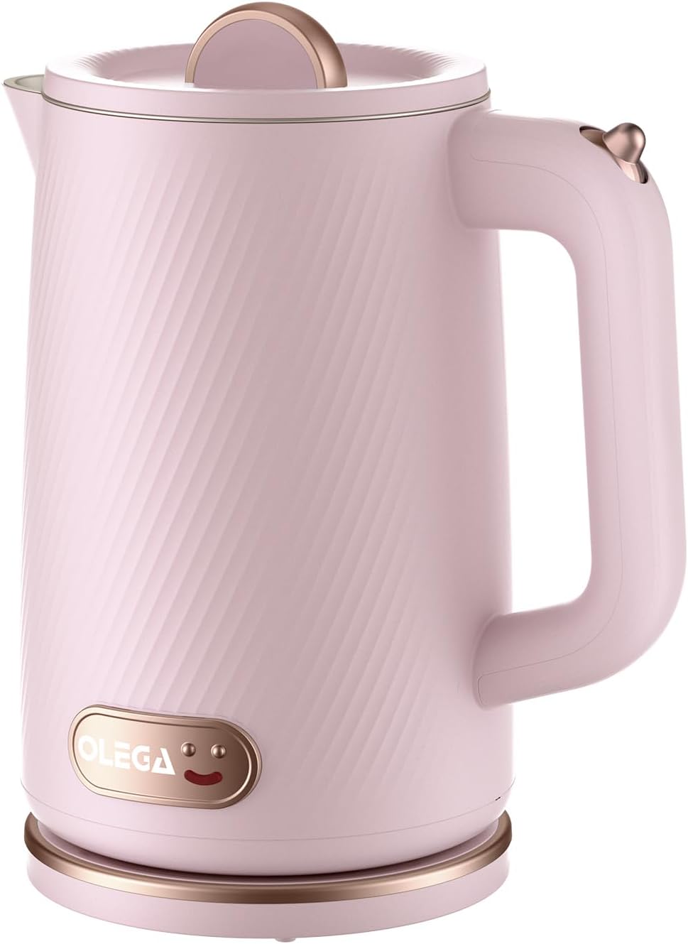 OLEGA Electric Kettle - 1500W Electric Tea Kettle 1.8L Stainless Steel Inner Electric Kettles for Boiling Water Auto Shut Off Boil-Dry Protection Electric Water Kettle for Coffee Tea Pink