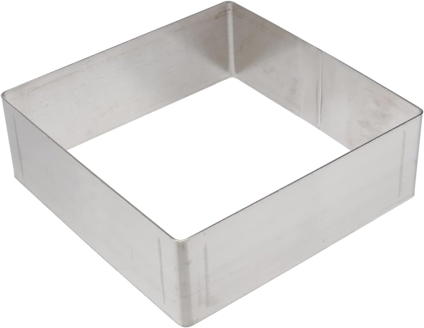 Luxshiny Stainless Steel Cake Ring Set Adjustable Square Baking Molds for Diy Desserts 5 Inch Pastry Rings for Cake Mousse and Baking