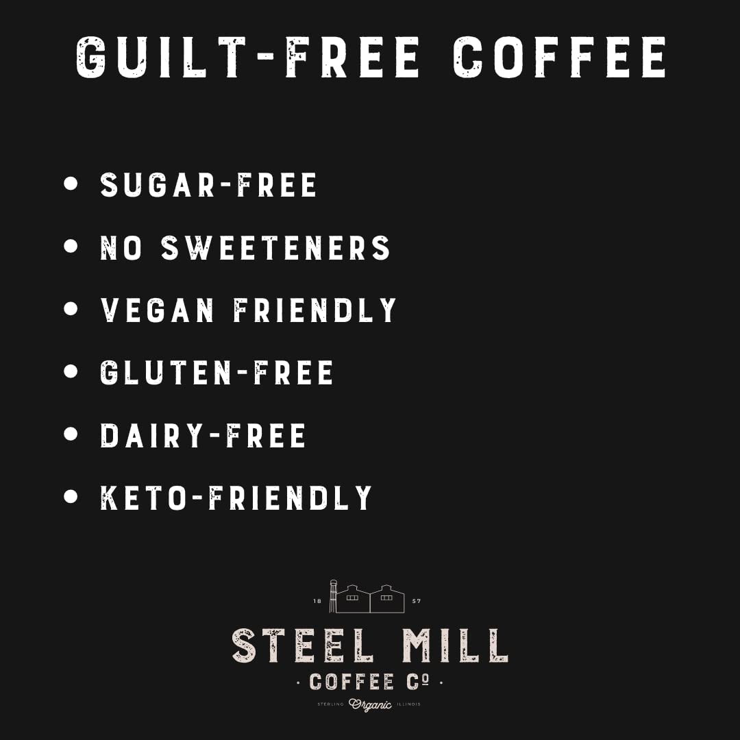 Steel Mill Coffee Co. Highlander Grogg Flavored Coffee - Ground Coffee, Regular, Medium Roast, 100% Arabica Beans, Vegan, Gluten-Free, Sugar-Free, 12 oz Bag