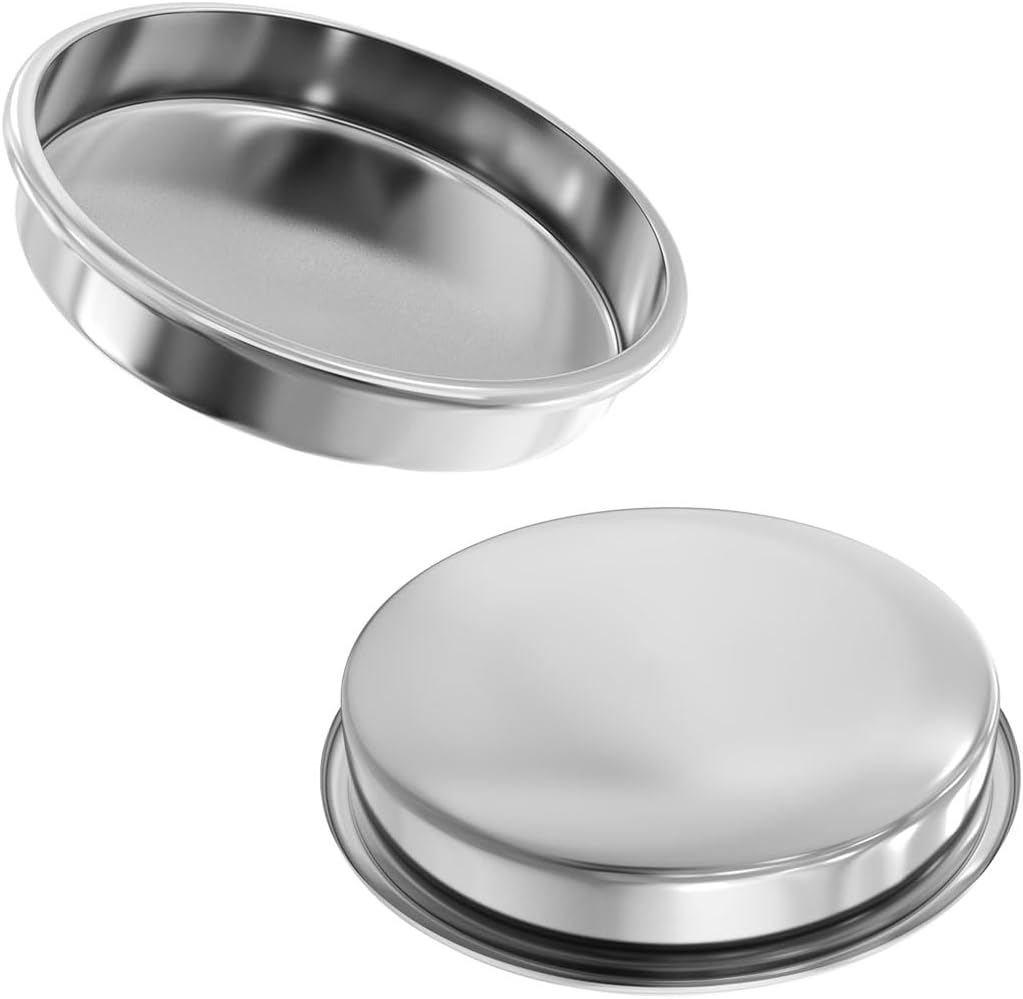 2 PCS Backflush Disk, 58 mm Filter Espresso, Stainless Steel Back Flush Blind Basket for Breville Gaggia Classic and Other Espresso Machines Cleaning Disc