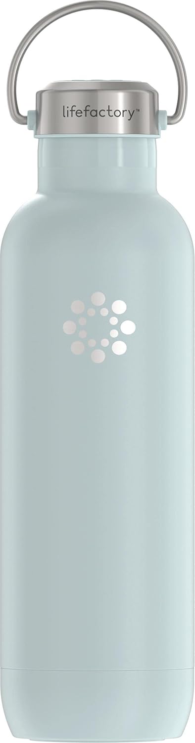 Lifefactory 24-Ounce Stainless Steel Vacuum-Insulated Sport Bottle, Mint