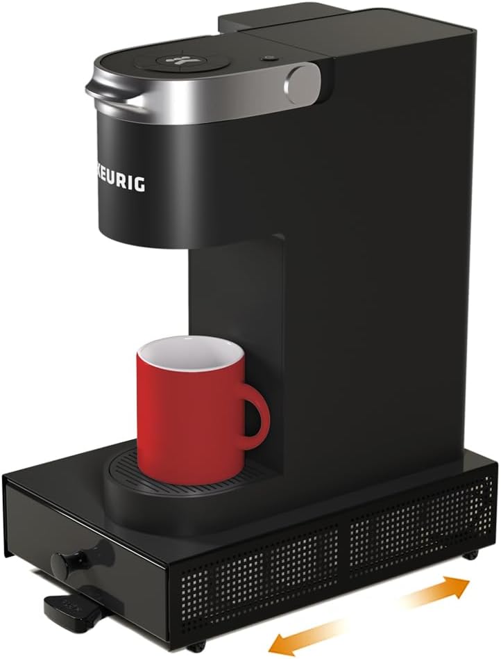 SICHEER K Cup Organization Storage Drawer Maker K Cup Holder Sliding Tray Pull out Coffee Pod Organizer Rolling Stand Countertop Maker Stand Rack Capsules Compatible with Keurig Accessories 24 Pods