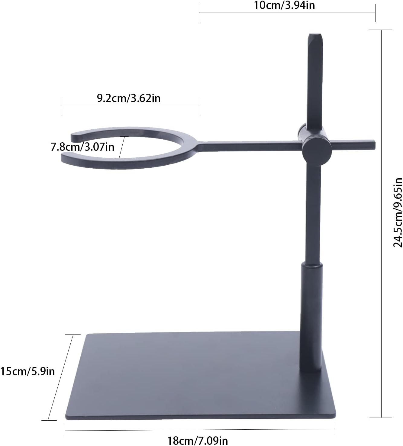 Pour Over Stand Coffee Station, Black Aluminum Pour Over Coffee Dripper Adjustable Coffee Filter Stand Holder for Coffee Connoisseurs, Coffee Lovers for Best Coffee Experience