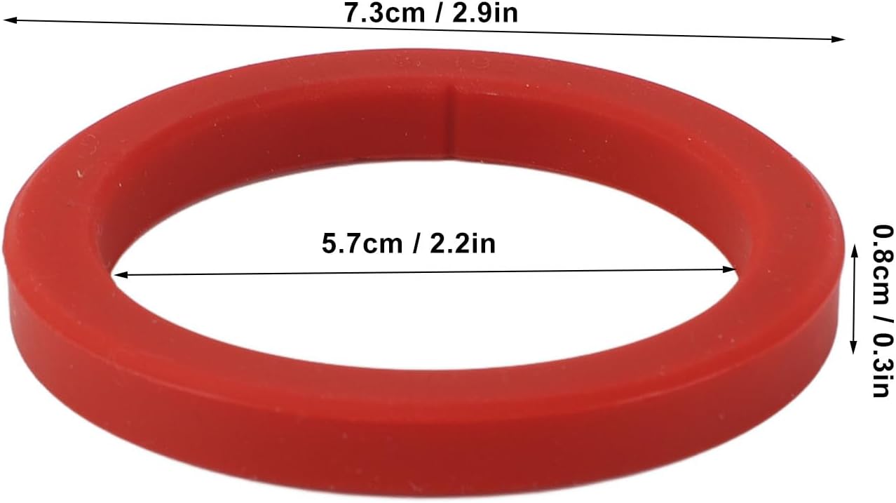 2PCS E61 Silicone Group Gasket, 8mm Group Kit Red Silicone Compatible withCoffee Machines Grouphead, Silicone Steam Grouphead Gasket Replacement