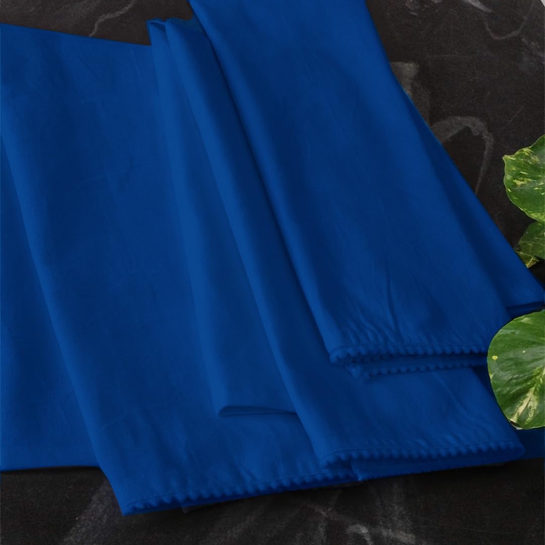 TARAN LIVING Kitchen Towels 100% Cotton Solid Kitchen Dish Cloths Hand Towel Reusuable Dish Towel for Cleaning & Drying Tea Towels Set with Hanging Loop - 18"x28" -Blue, Pack of 6