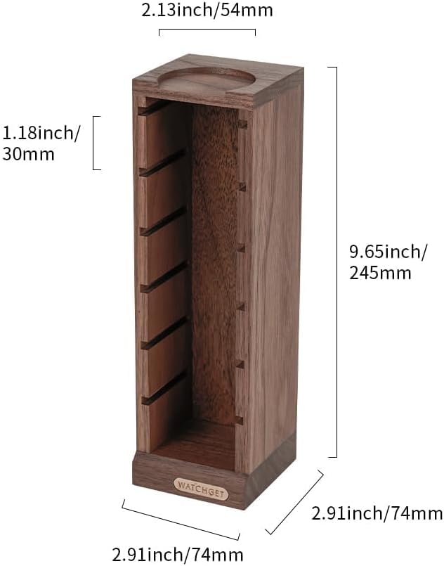 watchget Espresso Filter Basket Stand Portafilter Filter Basket Holder Rack Wooden Espresso Portafilter Precision Basket Storage Stand for 53mm Espresso Machines and 53mm Coffee Puck Screen