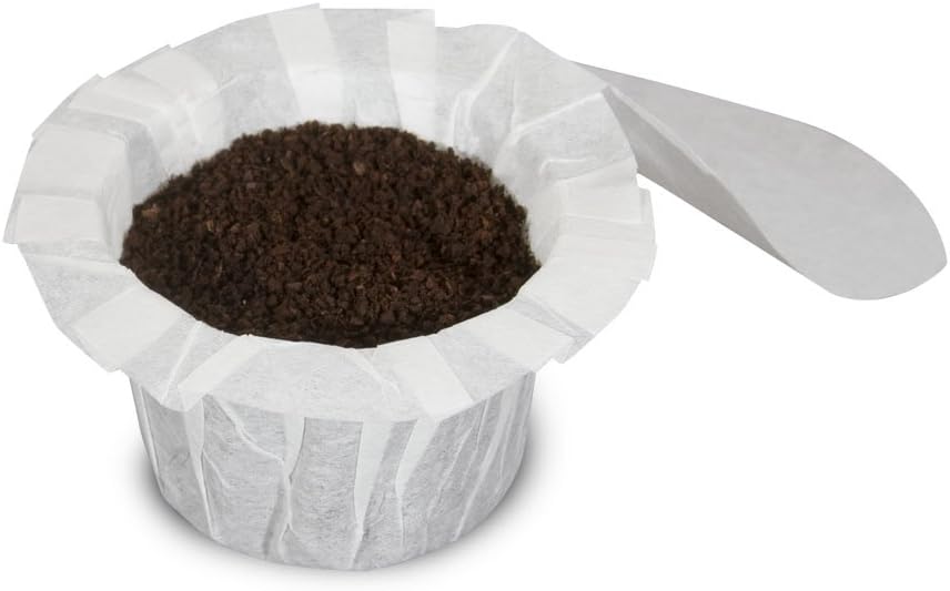 Perfect Pod EZ-Cup Paper Coffee Filters with Patented Lid for Single-Serve Coffee Brewers and Coffee Pods, Compatible with Keurig, 18-Pack (900 Filters)