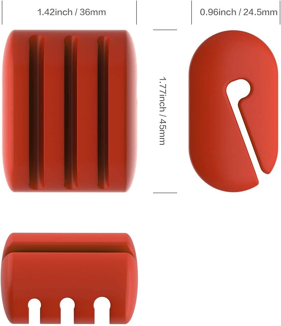 Universal Slicon Pot Clip/Cup Clip for Temperature Probe of Deep Fryer,Candy Pot, Probe Organizer (Pack of 2)