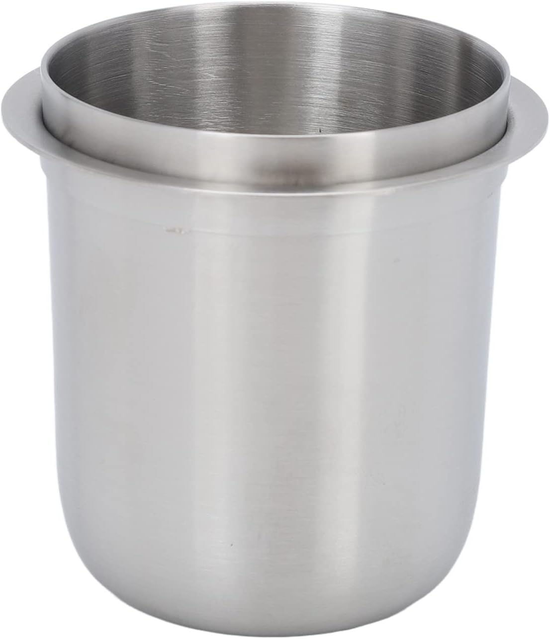 Espresso Dosing Cup Sturdy Stainless Steel Coffee Making Dosing Cup, 150ml 58mm Universal Inverted Coffee Powder Cup for Coffee Machine, 2.7x2.3x2.9in Espresso Cup Release Hand Kit (Silver)