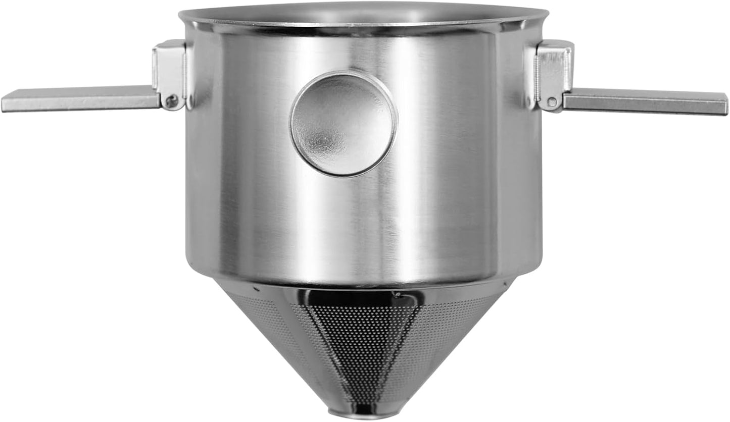 Collapsible Coffee Filter-Stainless Steel Camping Coffee Filter-Reusable Paperless Coffee Filter Canister Coffee Dripper-Coffee Filter Holder for Carrying Around While Camping