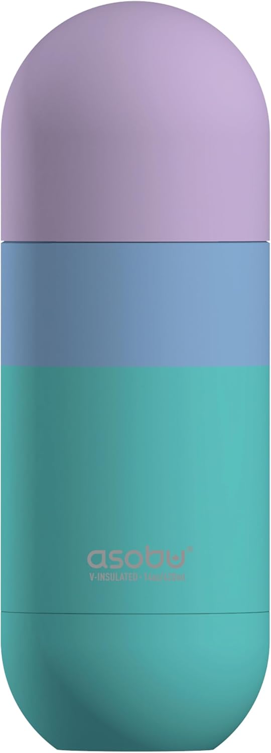 Asobu Orb Stainless Steel Double Wall Insulated Travel Water Bottle 14 Ounce (Pastel Green)
