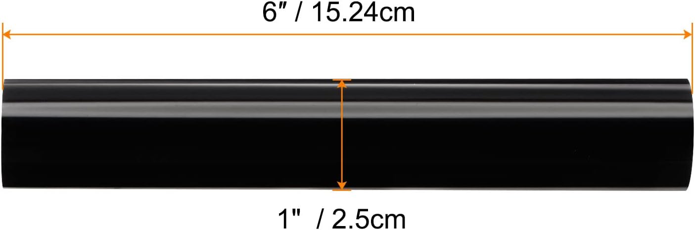 HARFINGTON Acrylic Clay Roller 6 Inch x 1 Inch Solid Non-Stick Plastic Round Tube Roller Polymer Clay Rod Fondant Rolling Pin for Shaping, Sculpting, Modeling DIY Crafts, Black