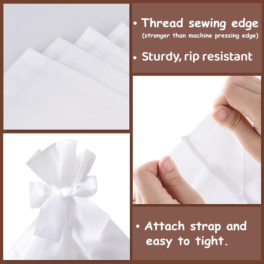 Commercial Cold Brew Coffee Filters - 100 Count Cold Brew System Filter Bags Disposable Fine Mesh Brewing Bags Commercial Coffee Filters 16''x20'' Fits 5 Gallon Buckets Coffee Shop Restaurants