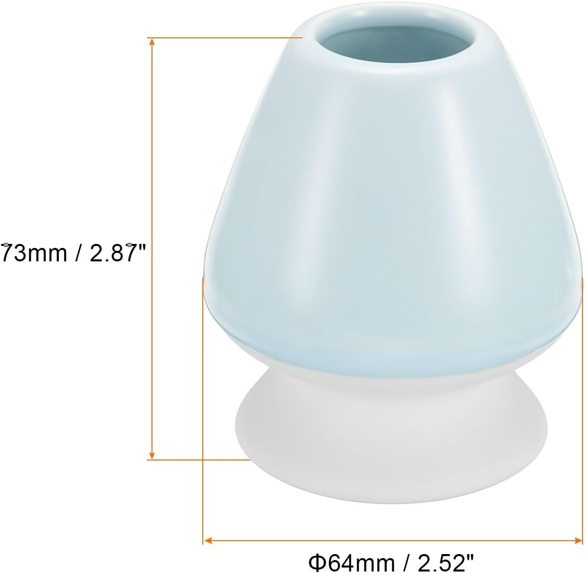 HARFINGTON Ceramic Chasen Stand 73mm Matcha Whisk Holder Teas Set Whisks Stand Traditional Matcha Tea Chasen Holder Tea Set Accessories for Tea Tasting, Light Blue