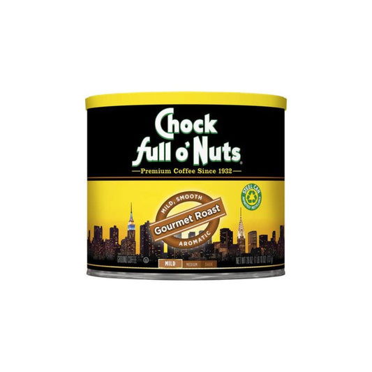 Chock Full o’Nuts Gourmet Roast Ground Coffee, Mild Roast – A Light, Smooth and Aromatic Mild Blend (26 Oz. Can)