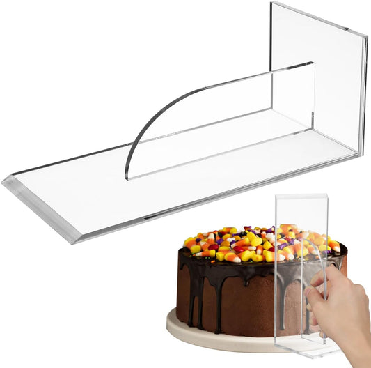 PRETYZOOM Acrylic Cake Smoother Scraper - 8.6 Inch Pastry Scraper Fondant Smoother Baking Accessory Butter Frosting Tools