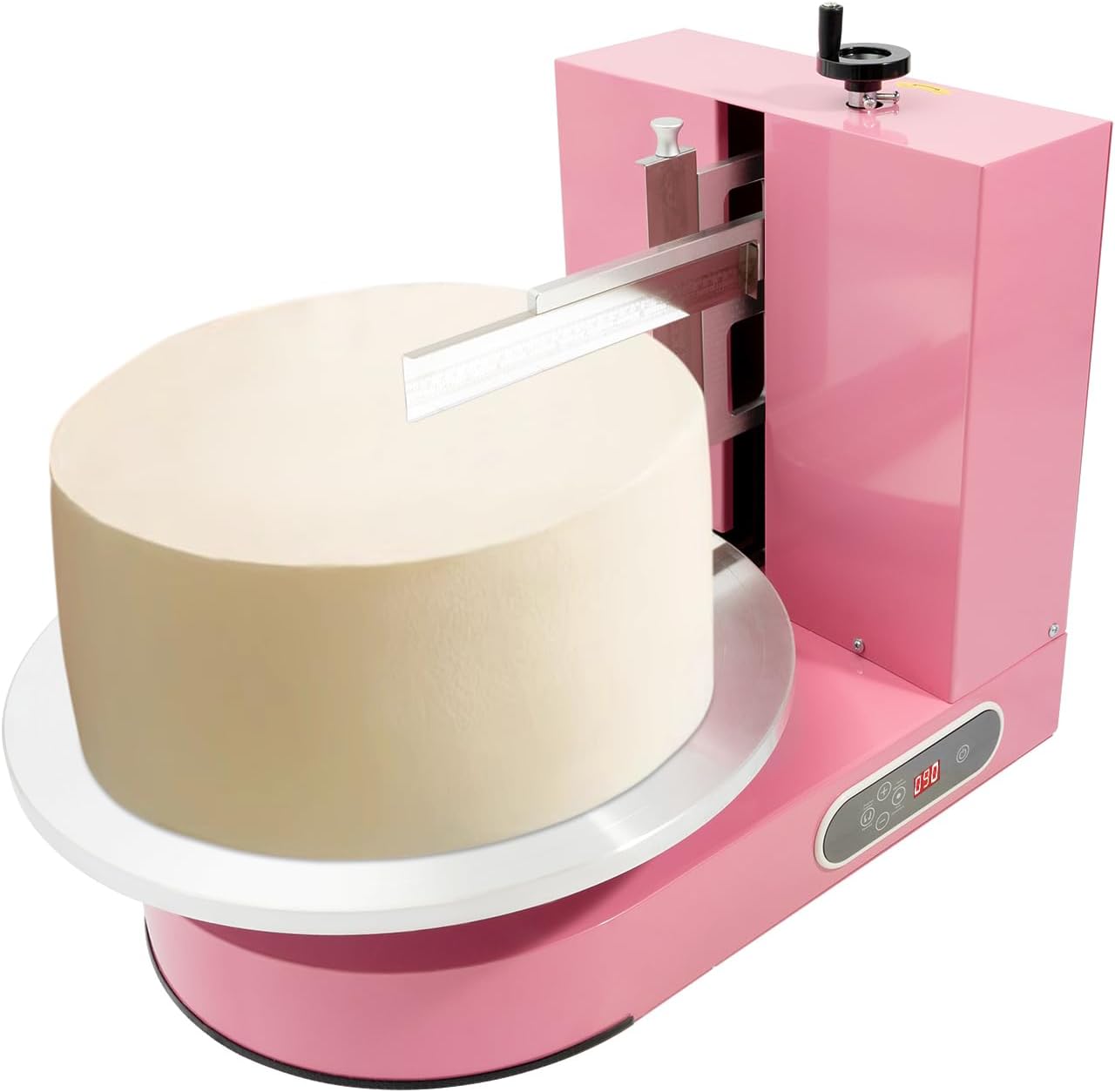 Electric Cake Decorating Machine Cream Coating Spreading Smooth Machine Surface Scraper for 4-16inch Cakes, 0-320RPM Adjustable Rotating Speed