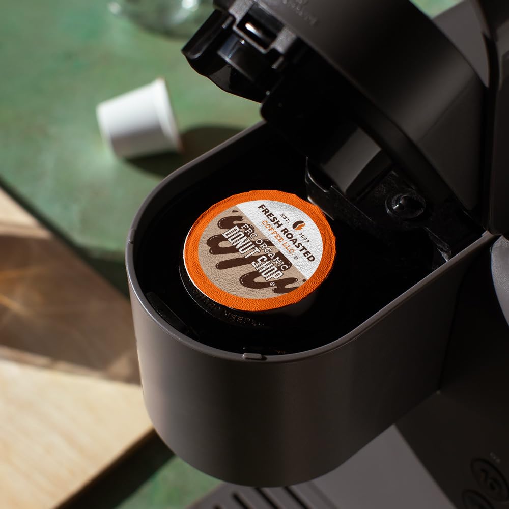 Fresh Roasted Coffee, Organic Donut Shop | USDA Organic, Kosher | Medium Roast 96 Pods for K Cup Brewers