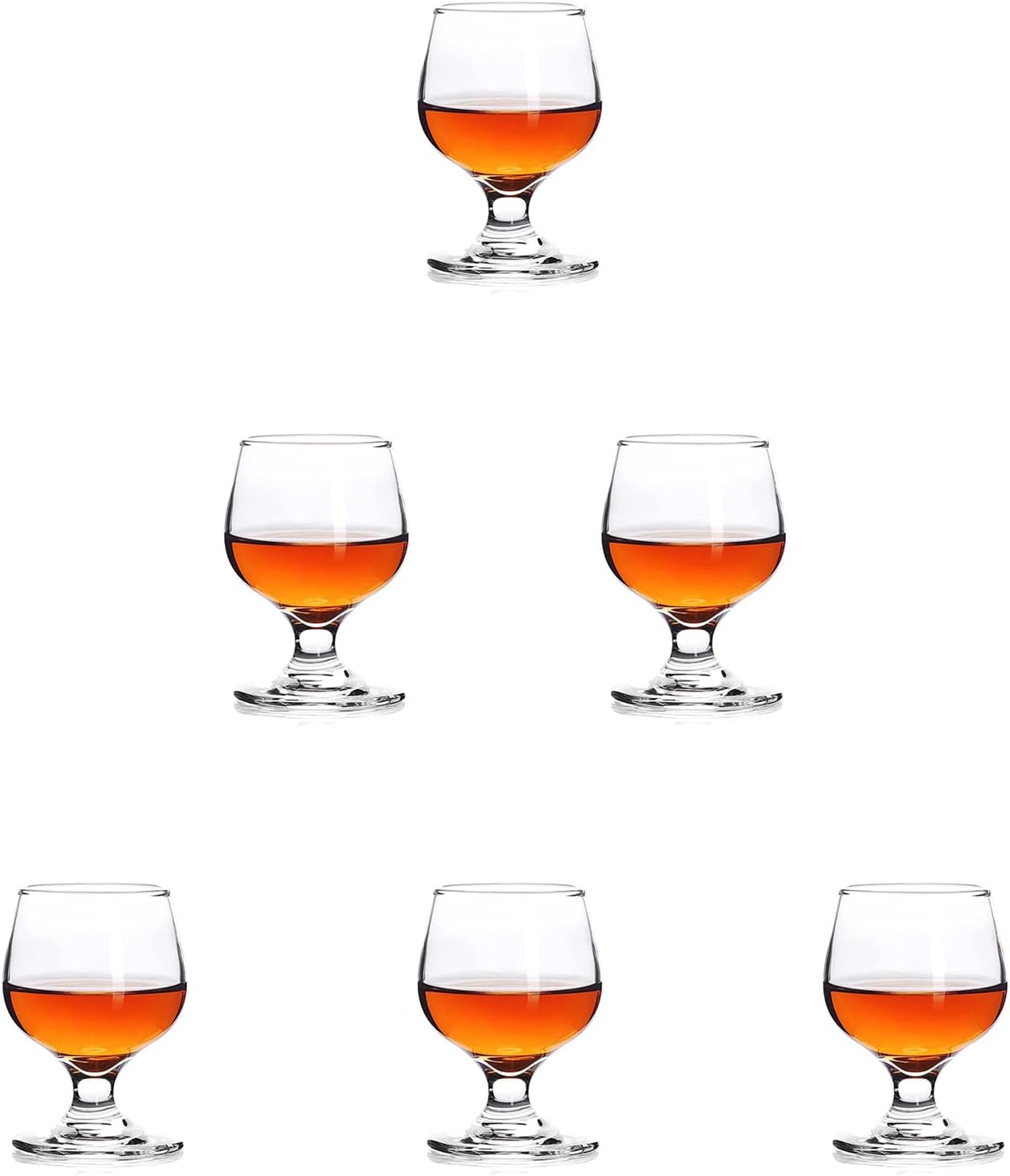 1.75oz Mini Shot Glass Set of 6 - Clear, Super Cute, Perfect for Tasting Brandy - Glass Snifters
