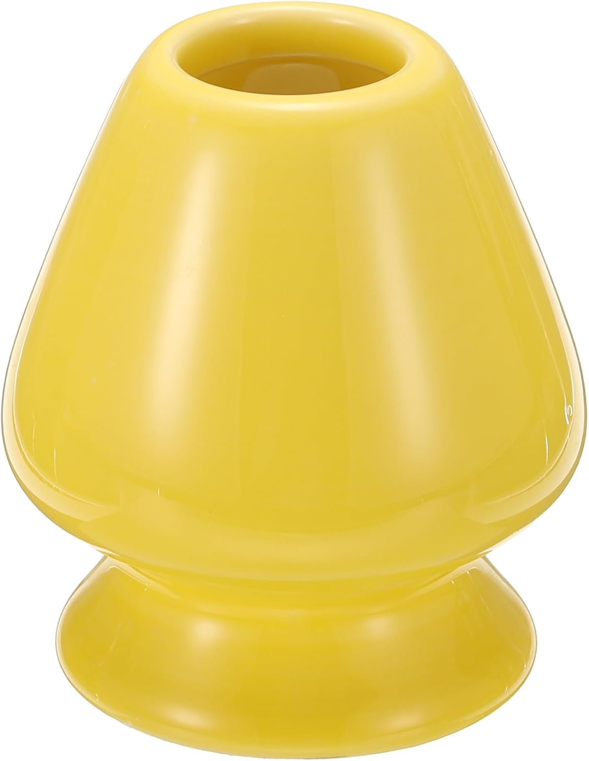 HARFINGTON Ceramic Chasen Stand 73mm Matcha Whisk Holder Teas Set Whisks Stand Traditional Matcha Tea Chasen Holder Tea Set Accessories for Tea Tasting, Golden