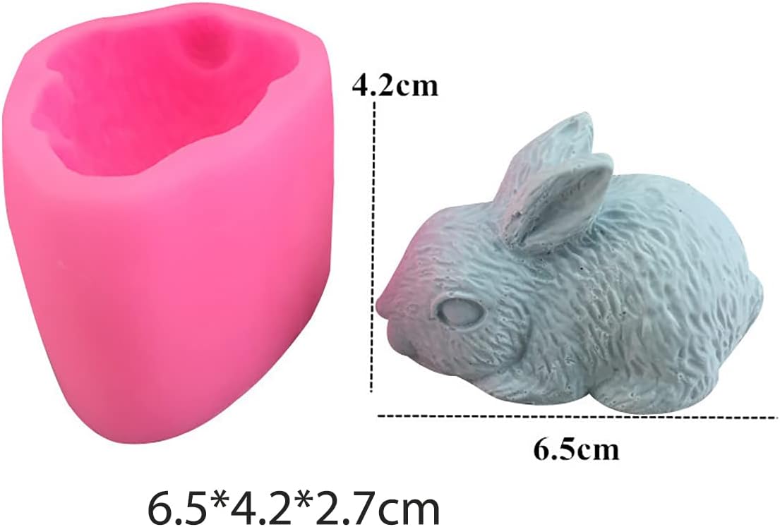 Easter Rabbit Silicone Mold - Small Rabbit Design for Candle, Soap, Resin & Decorate